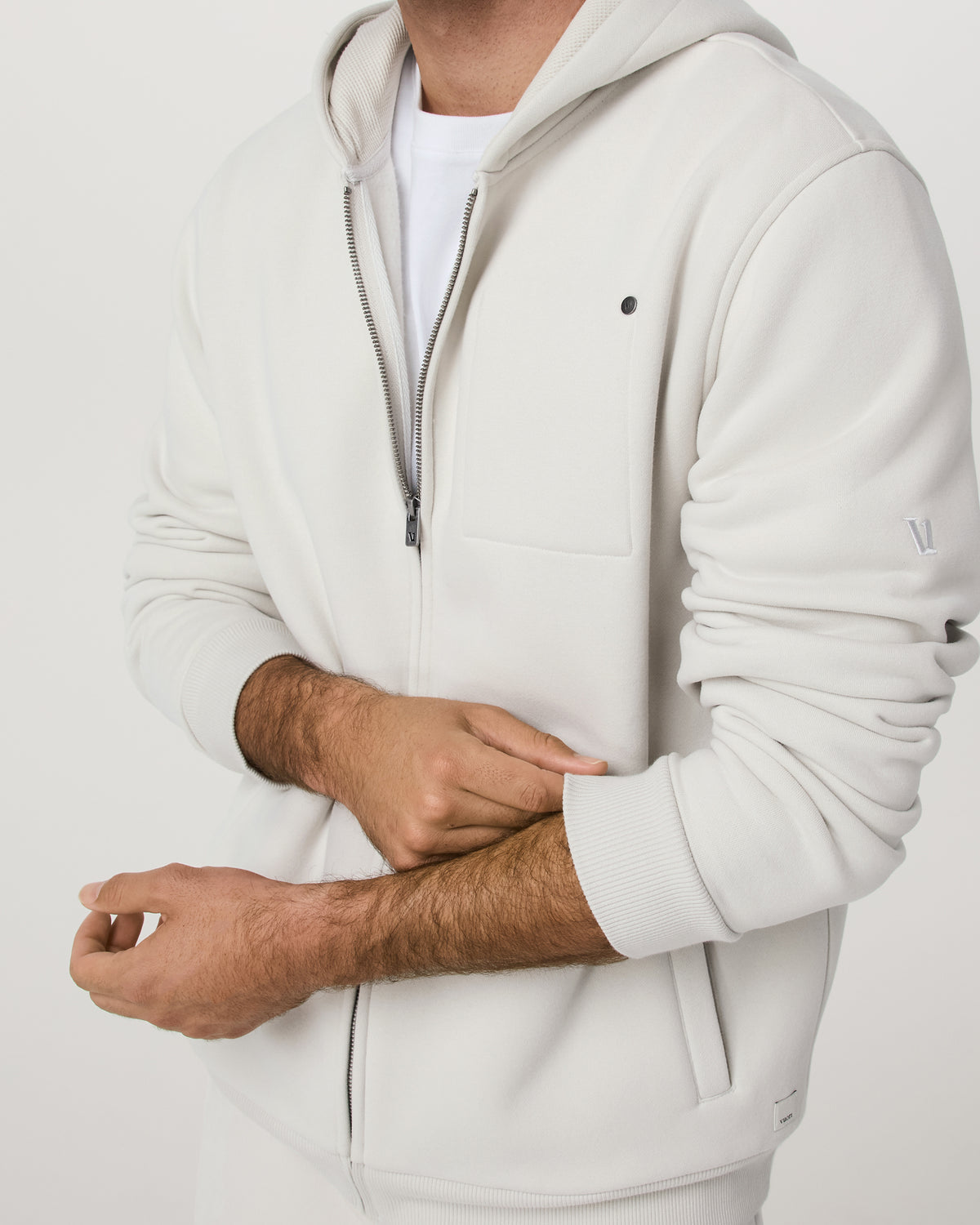 Vuori Seaside Full Zip 2.0 Men's Salt Full Zip Hoodie