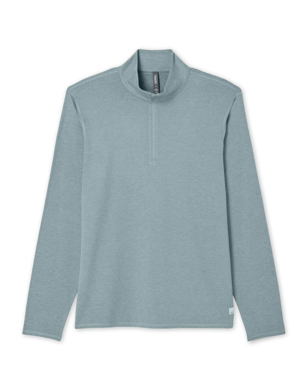 Vuori Ponto Half Zip Mock Neck Men's Misty Blue Heather Layer