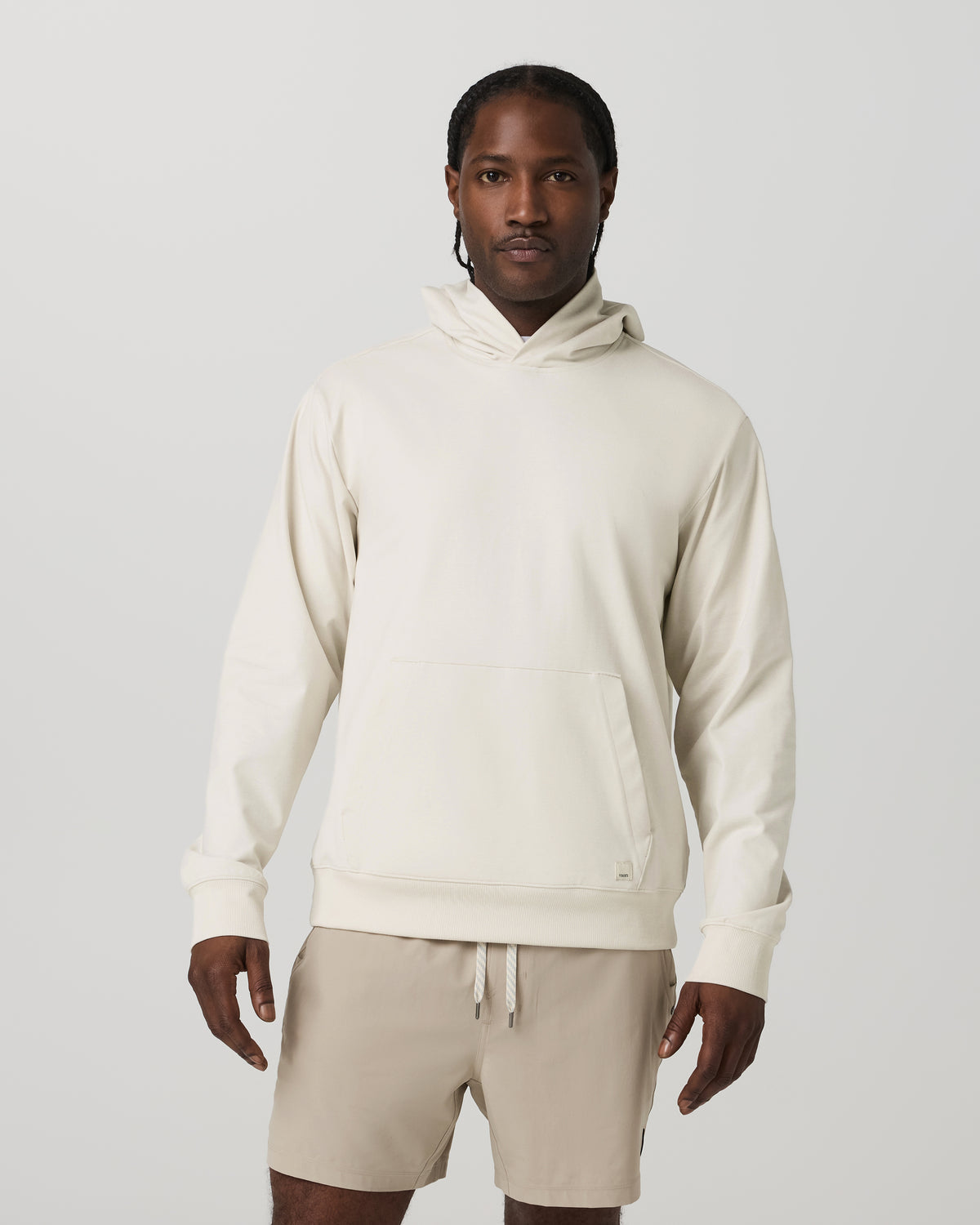 Vuori Coronado Pullover Hoodie 2.0 Men's Ivory Heather Hoodie