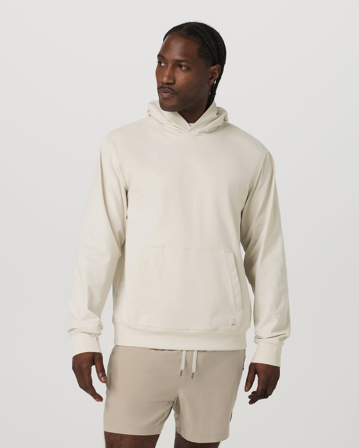 Vuori Coronado Pullover Hoodie 2.0 Men's Ivory Heather Hoodie