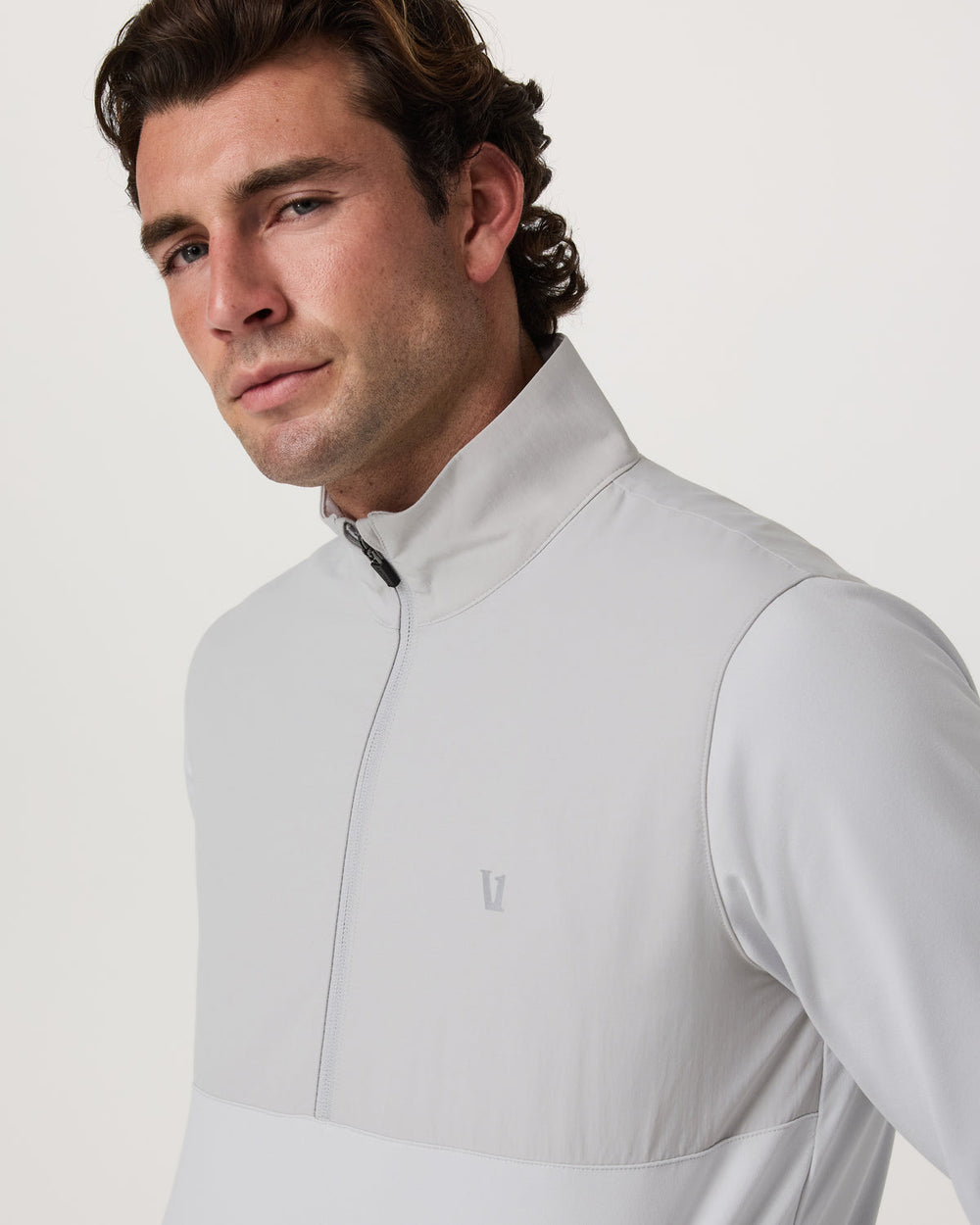 Vuori Sunday Element 1/2 Zip Men's Frost Grey Pullover