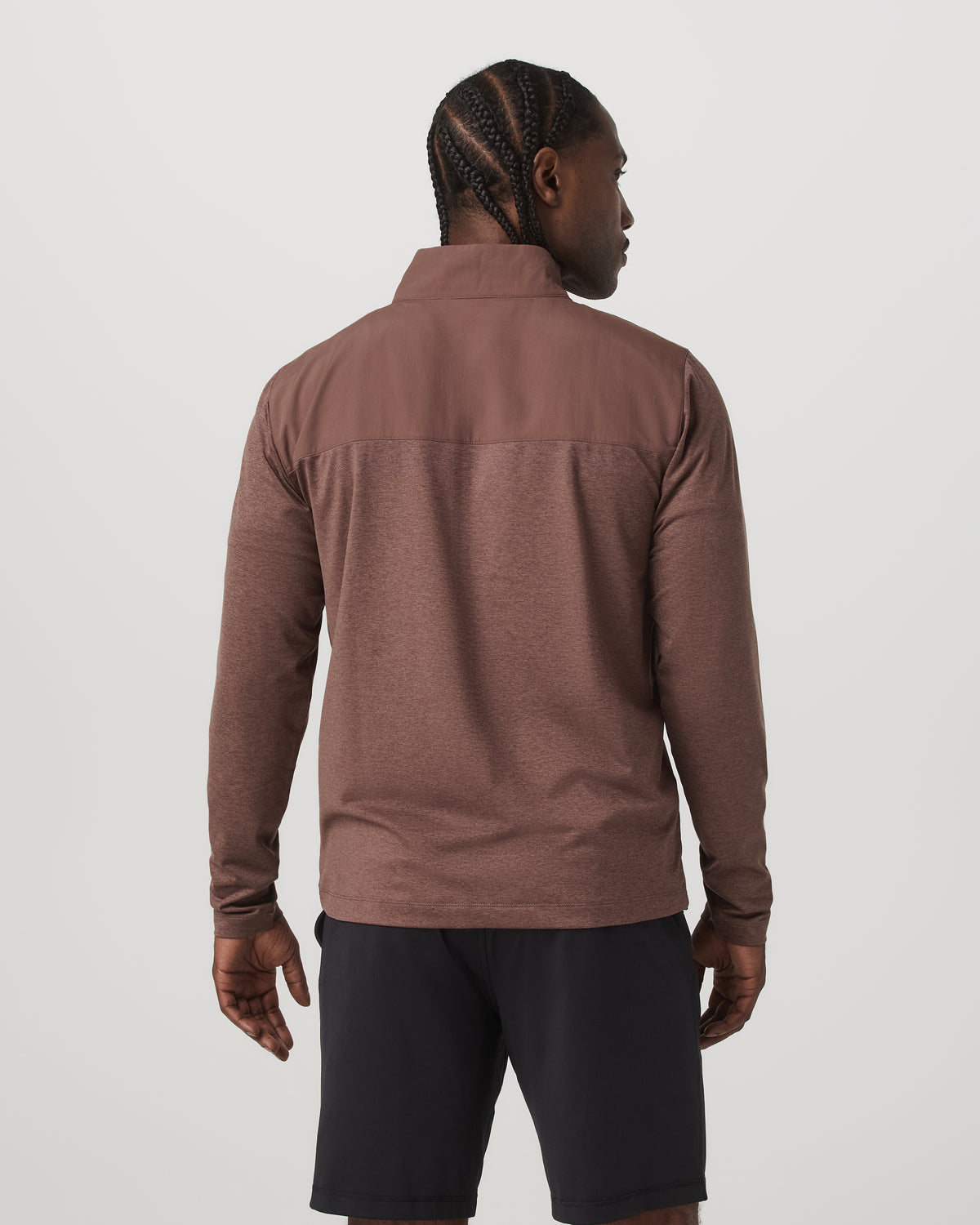 Vuori Sunday Element Half Zip Men's Sable Heather Layer