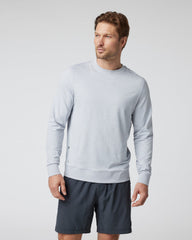 Vuori Ponto Performance Crew Men's Platinum White Pullover