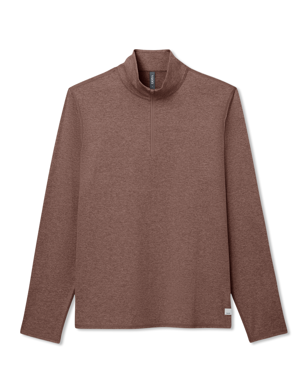 Vuori Ponto Half Zip Mock Neck Men's Sable Heather Layer