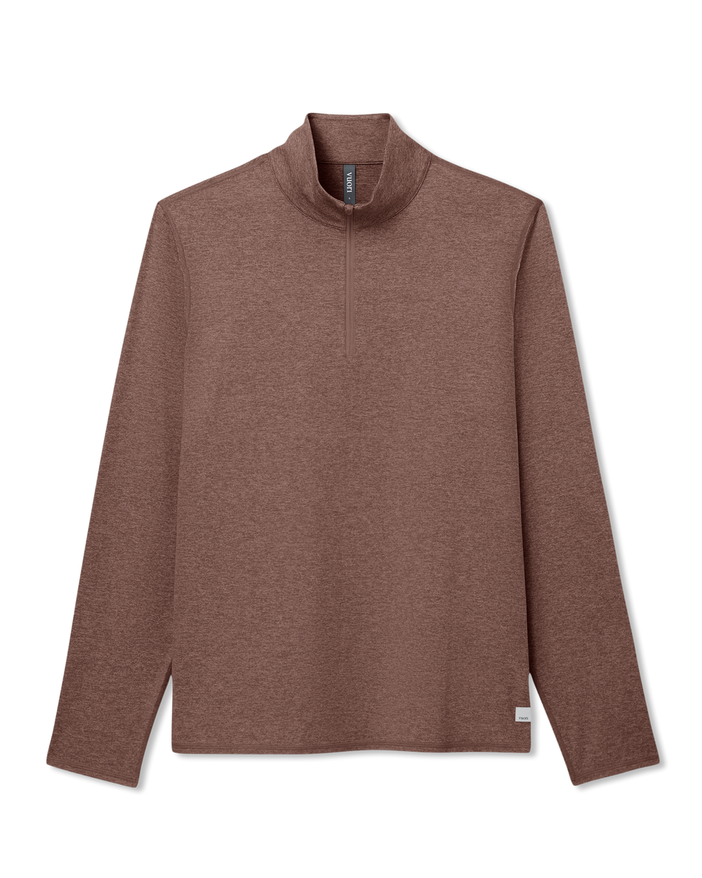 Vuori Ponto Half Zip Mock Neck Men's Sable Heather Layer