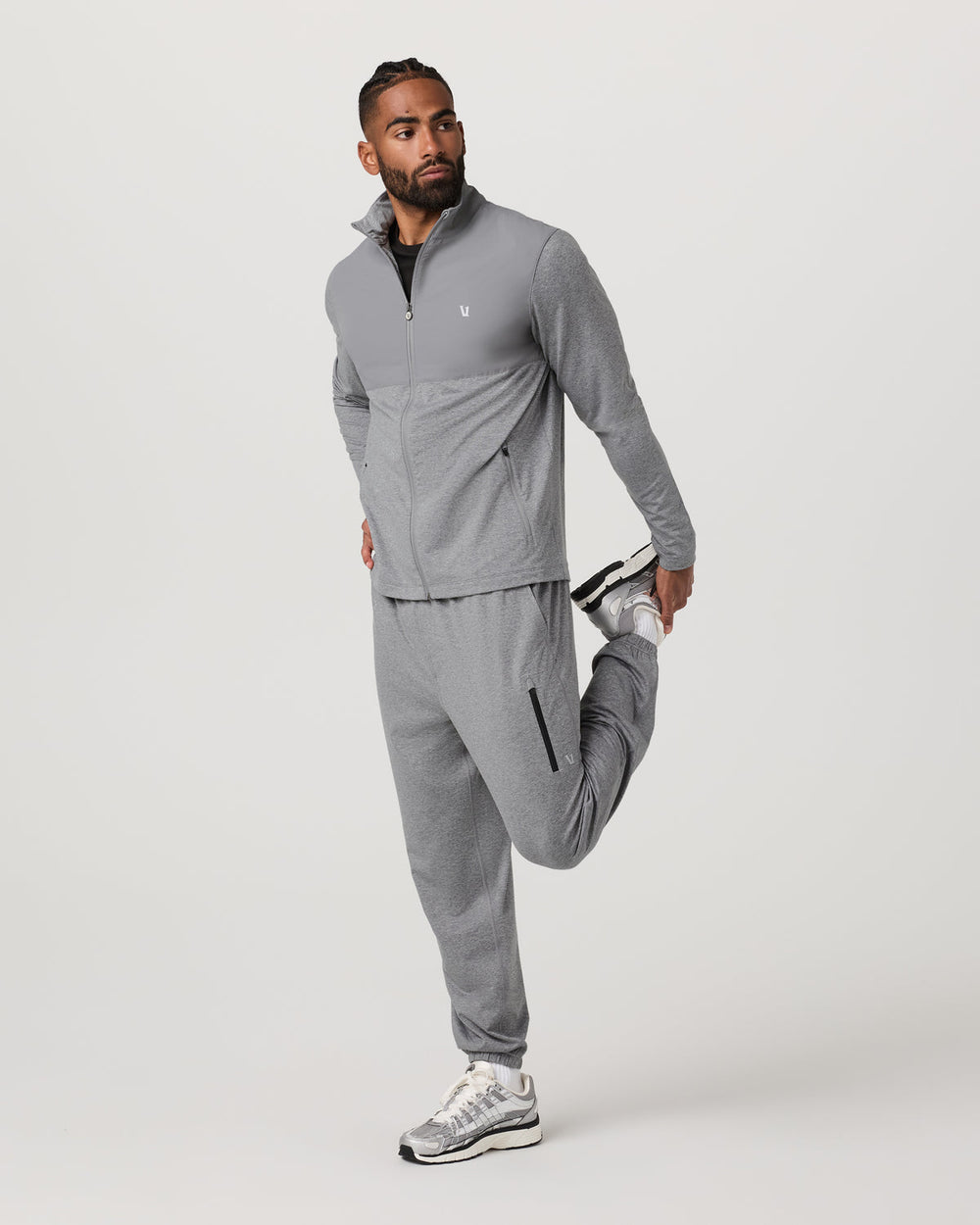 Vuori Sunday Element Track Jacket Men's Grey Heather