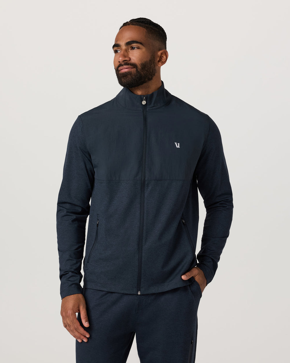 Vuori Sunday Element Track Jacket Men's Ink Heather Jacket