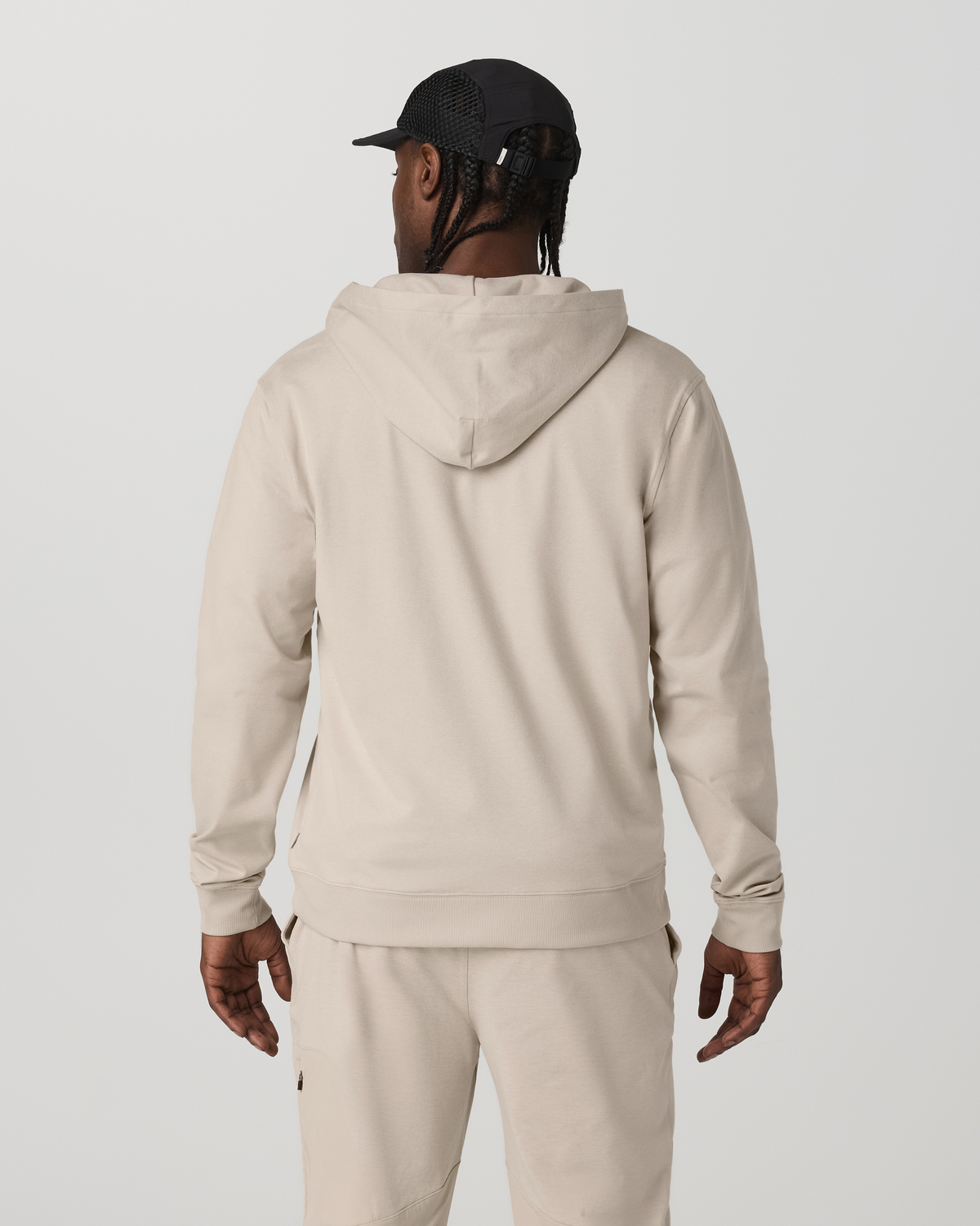 Vuori Men's Coronado Full Zip Hoodie 2.0 Limestone Heather