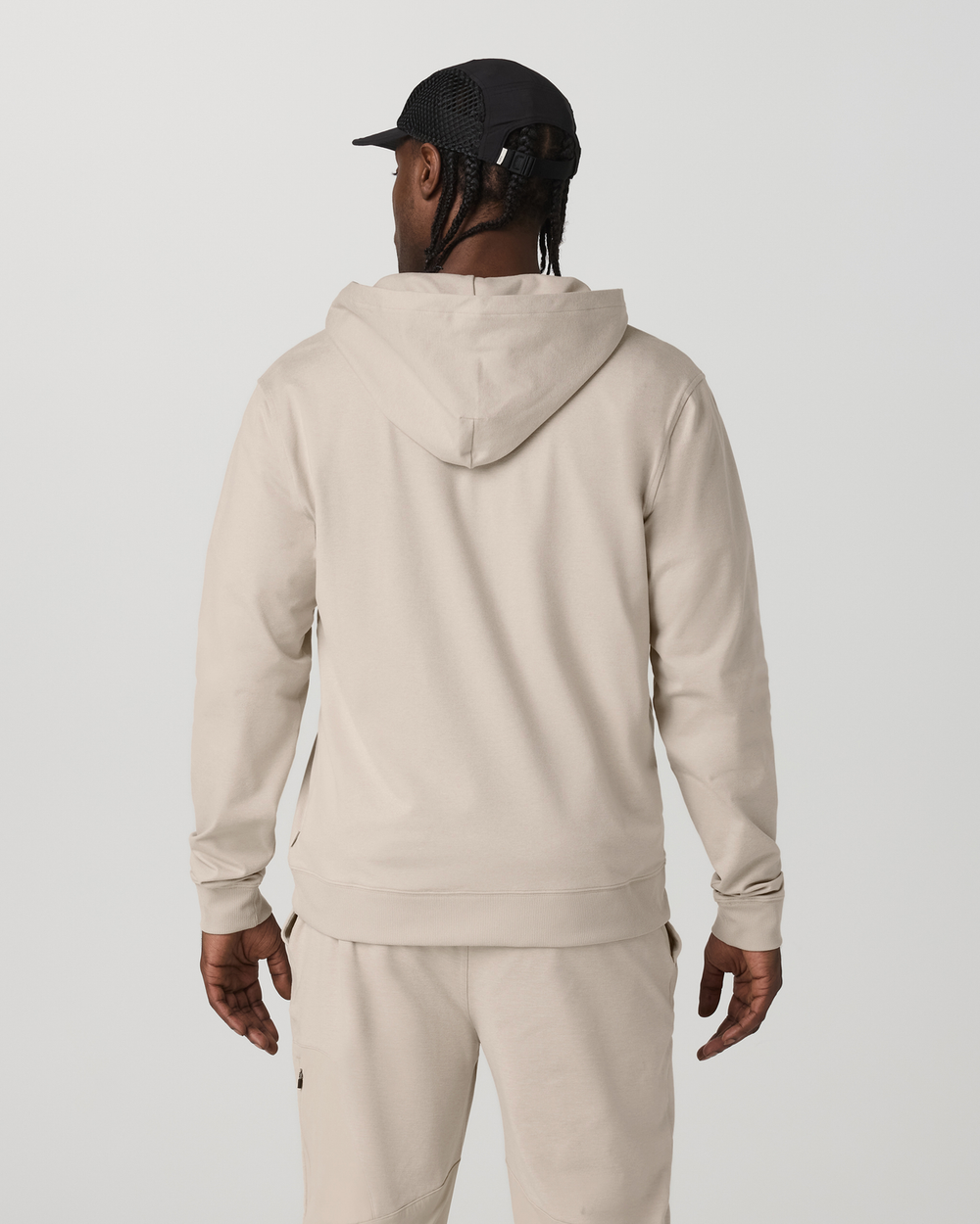 Vuori Men's Coronado Full Zip Hoodie 2.0 Limestone Heather