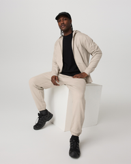 Vuori Men's Coronado Full Zip Hoodie 2.0 Limestone Heather