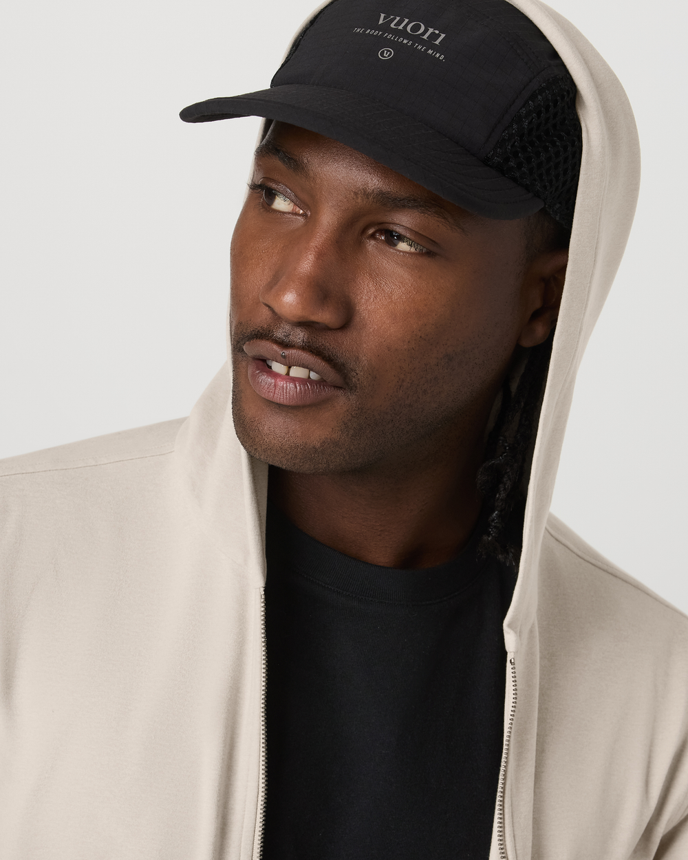 Vuori Men's Coronado Full Zip Hoodie 2.0 Limestone Heather