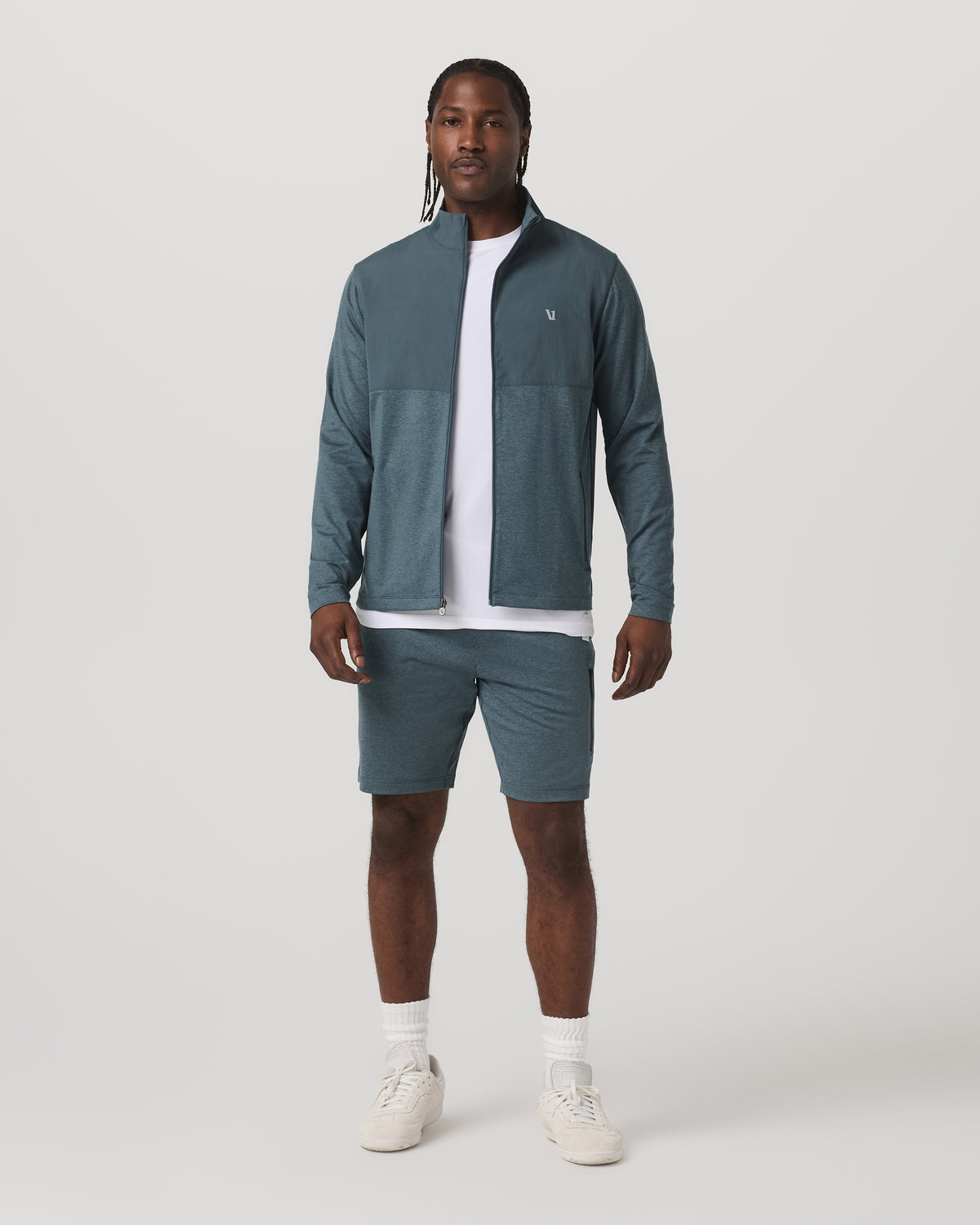 Vuori Sunday Element Track Jacket Men's Blue Sea Heather Jacket