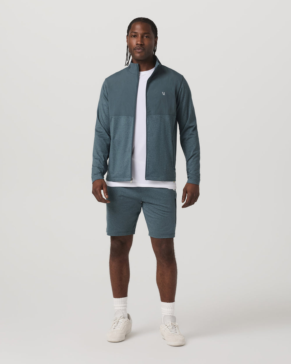 Vuori Sunday Element Track Jacket Men's Blue Sea Heather Jacket
