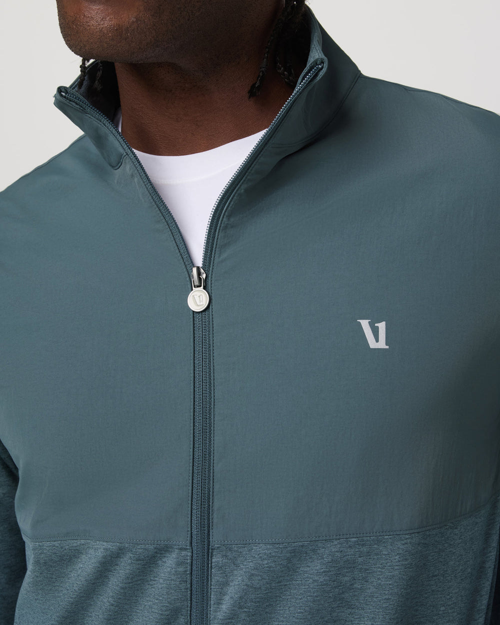 Vuori Sunday Element Track Jacket Men's Blue Sea Heather Jacket
