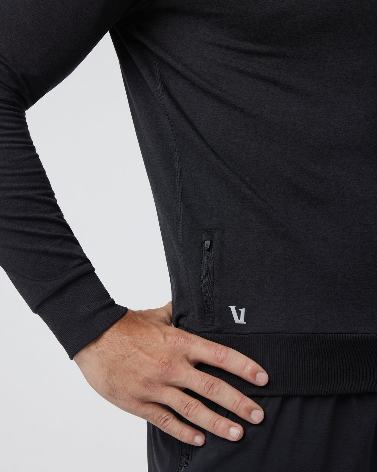 Vuori Ponto Performance Crew Men's Black Pullover