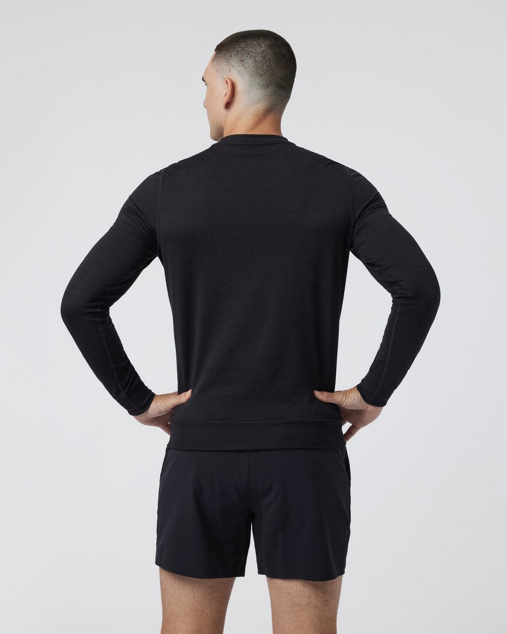 Vuori Ponto Performance Crew Men's Black Pullover