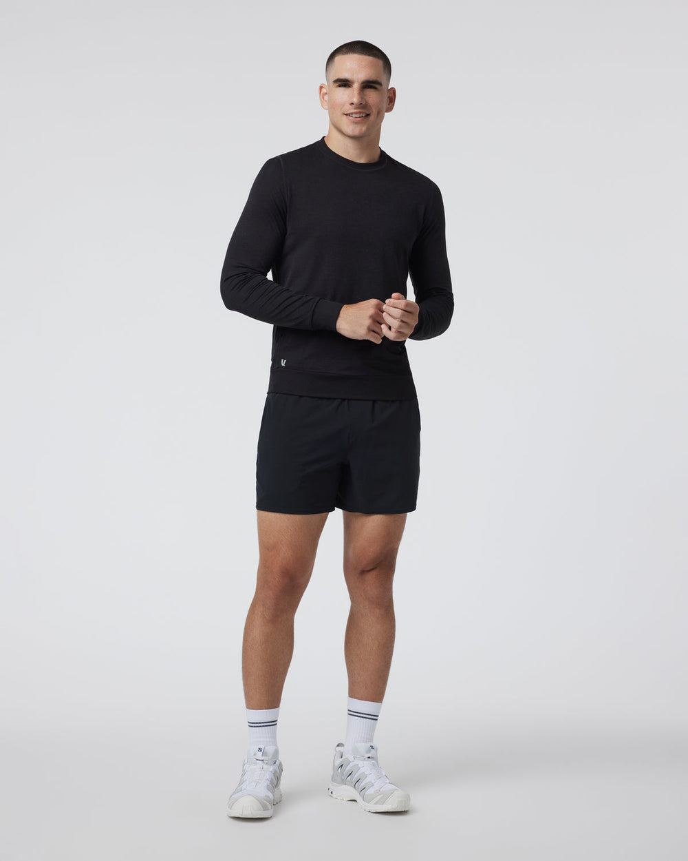 Vuori Ponto Performance Crew Men's Black Pullover