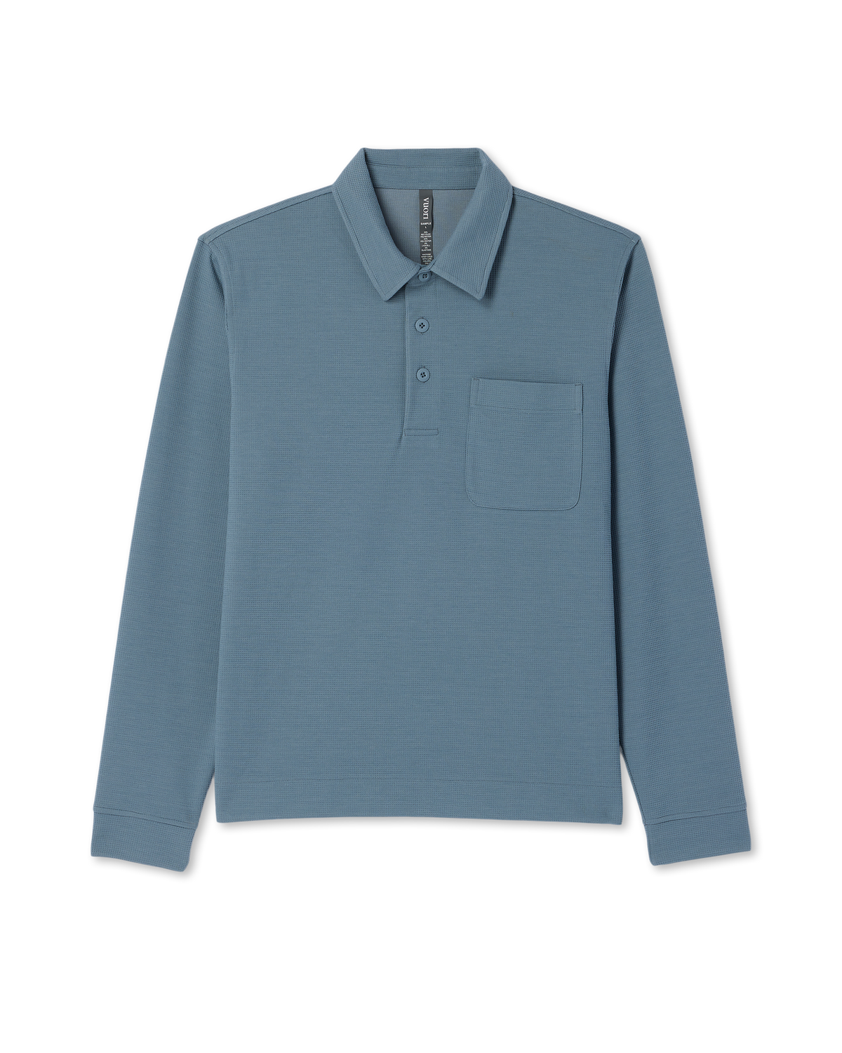 Vuori Long Sleeve Waffle Polo Men's Abyss Polo Shirt