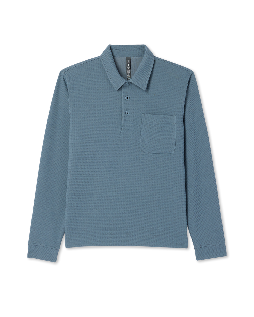 Vuori Long Sleeve Waffle Polo Men's Abyss Polo Shirt