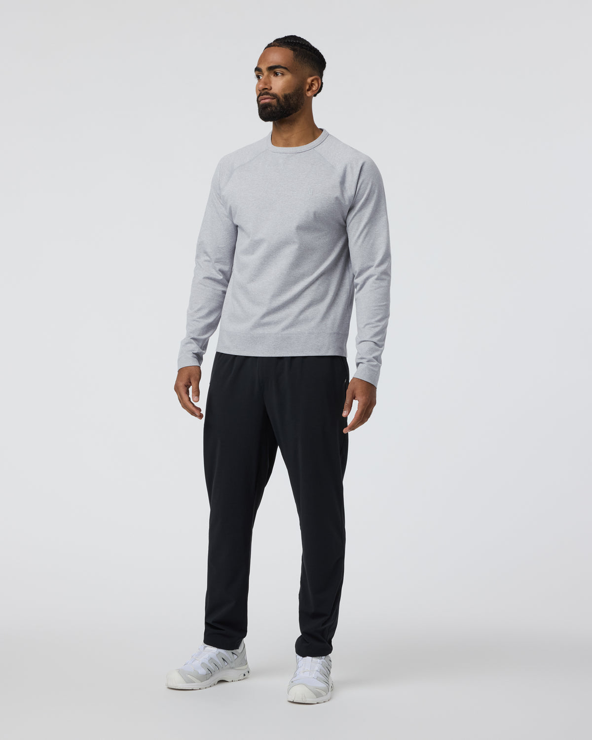 Vuori Coronado Crew Light Heather Grey