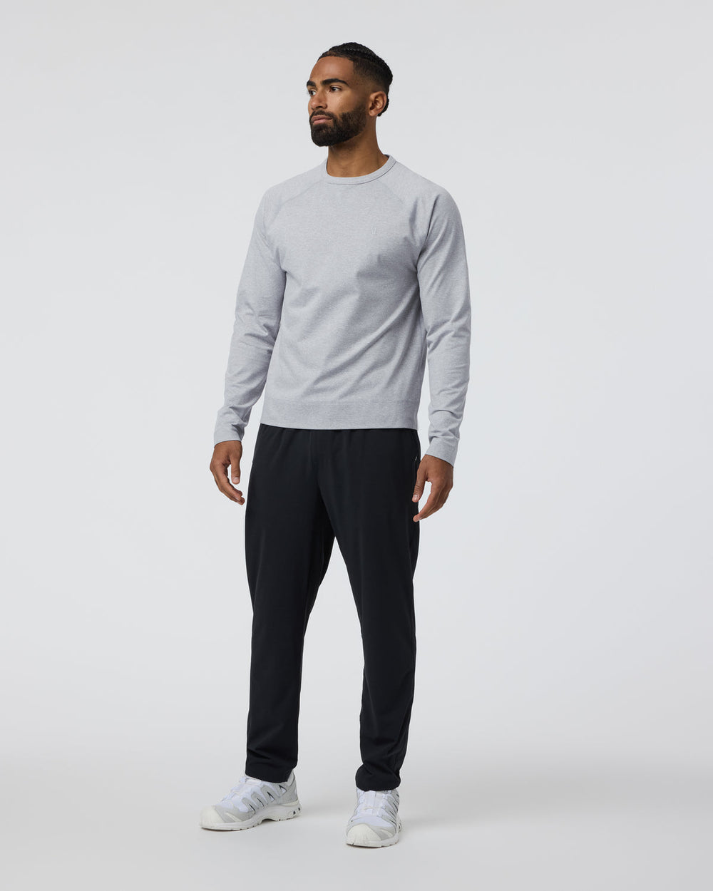 Vuori Coronado Crew Light Heather Grey