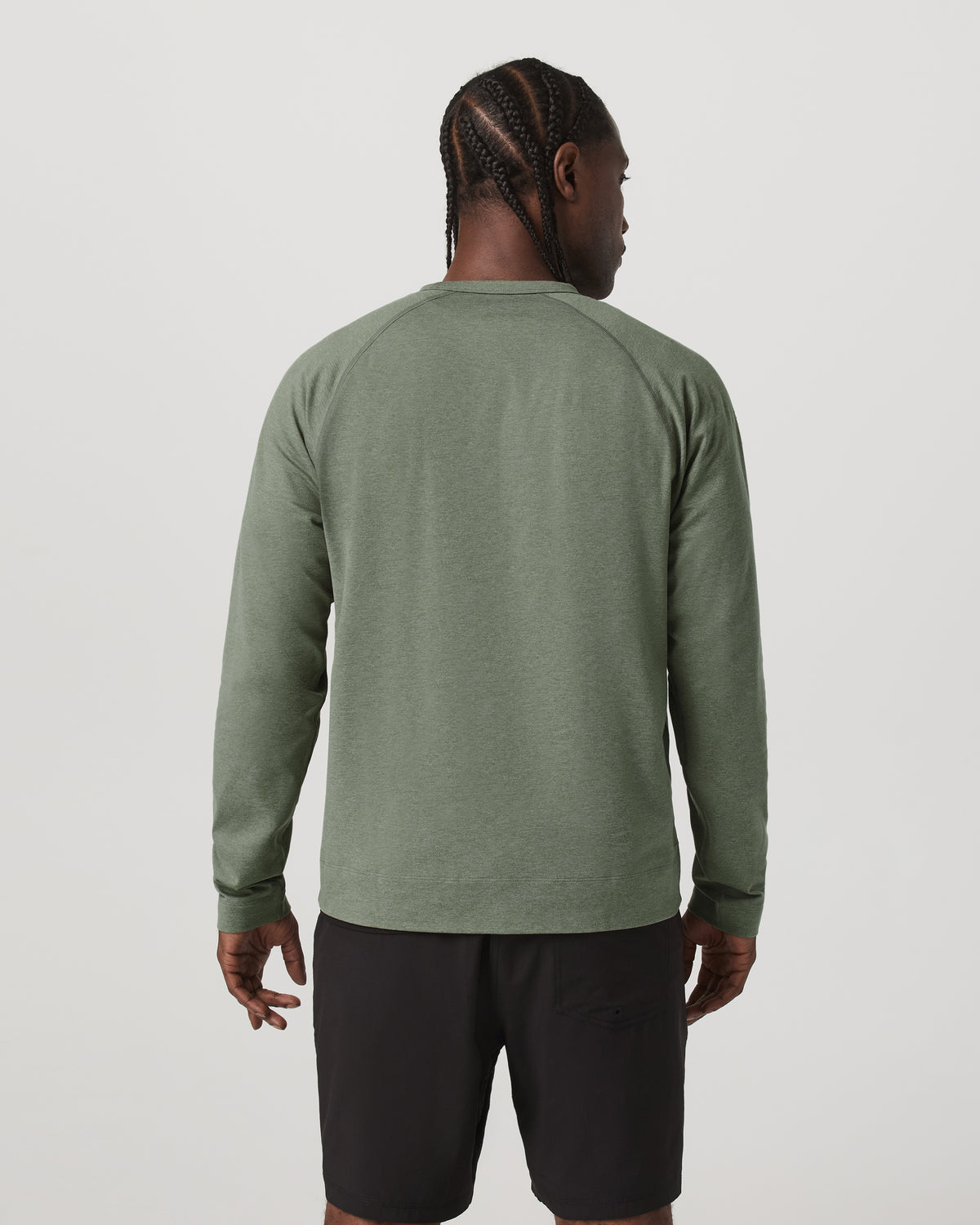 Vuori Men's Coronado Crew - Relaxed Fit Light Oregano Heather