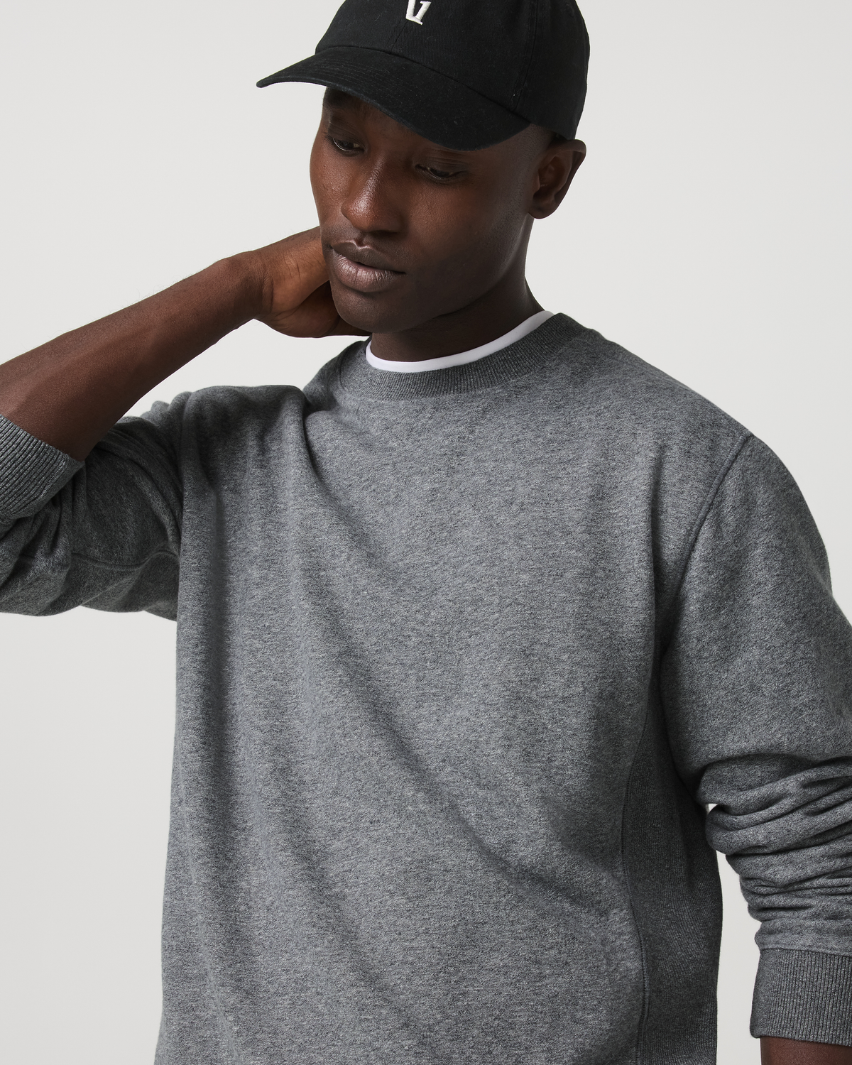 Vuori Cypress Vintage Crew Men's Heather Grey Fleece Pullover
