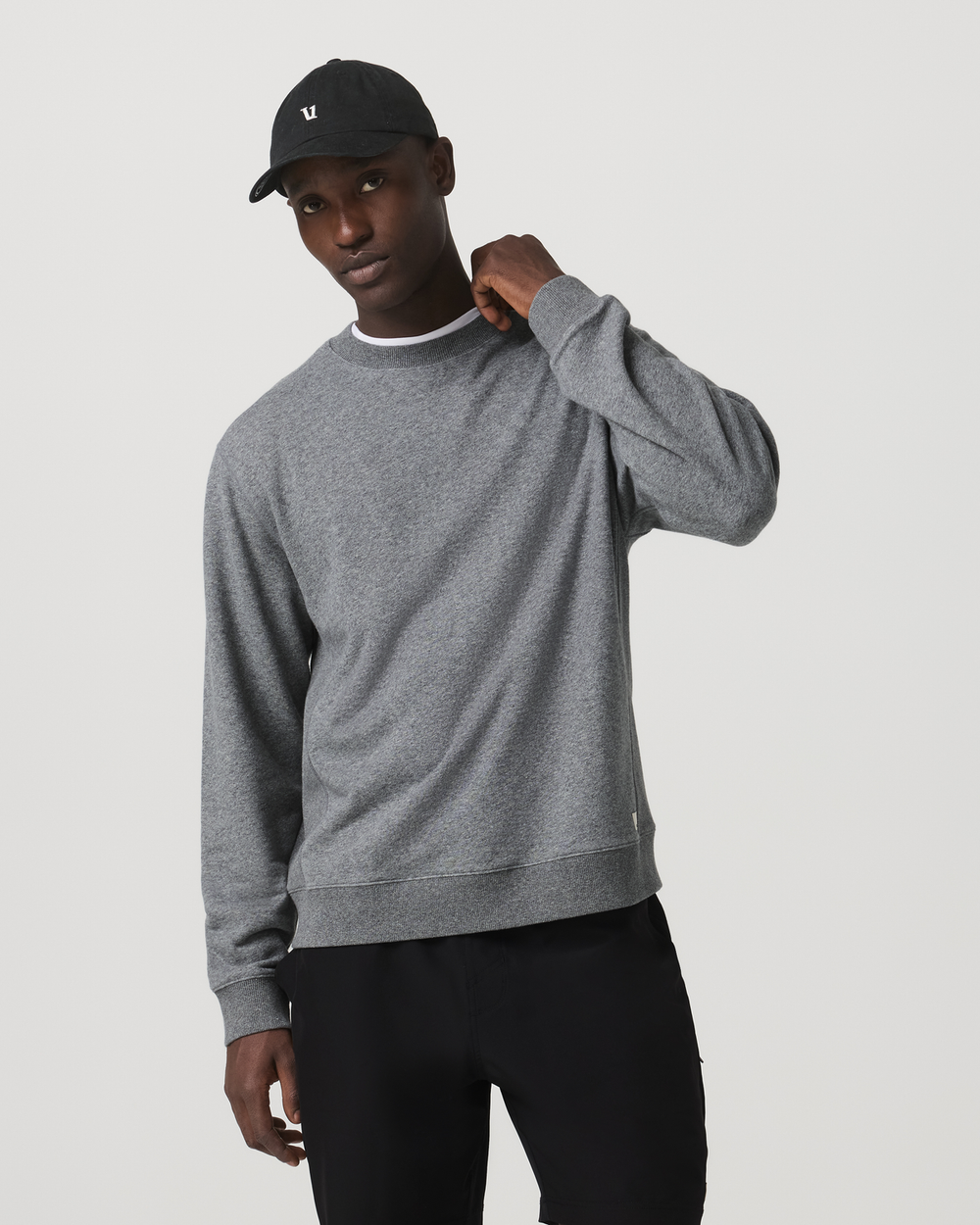 Vuori Cypress Vintage Crew Men's Heather Grey Fleece Pullover