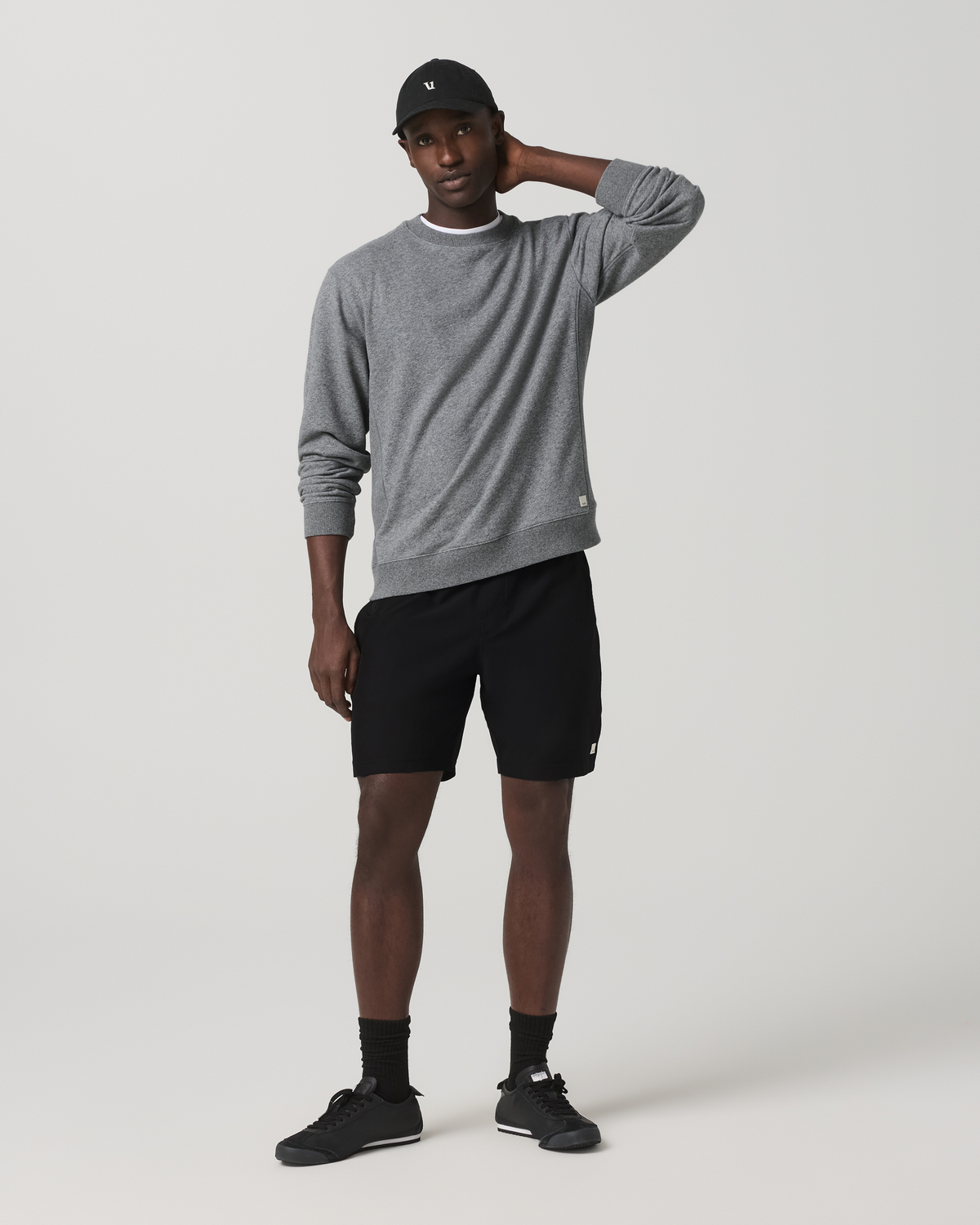 Vuori Cypress Vintage Crew Men's Heather Grey Fleece Pullover