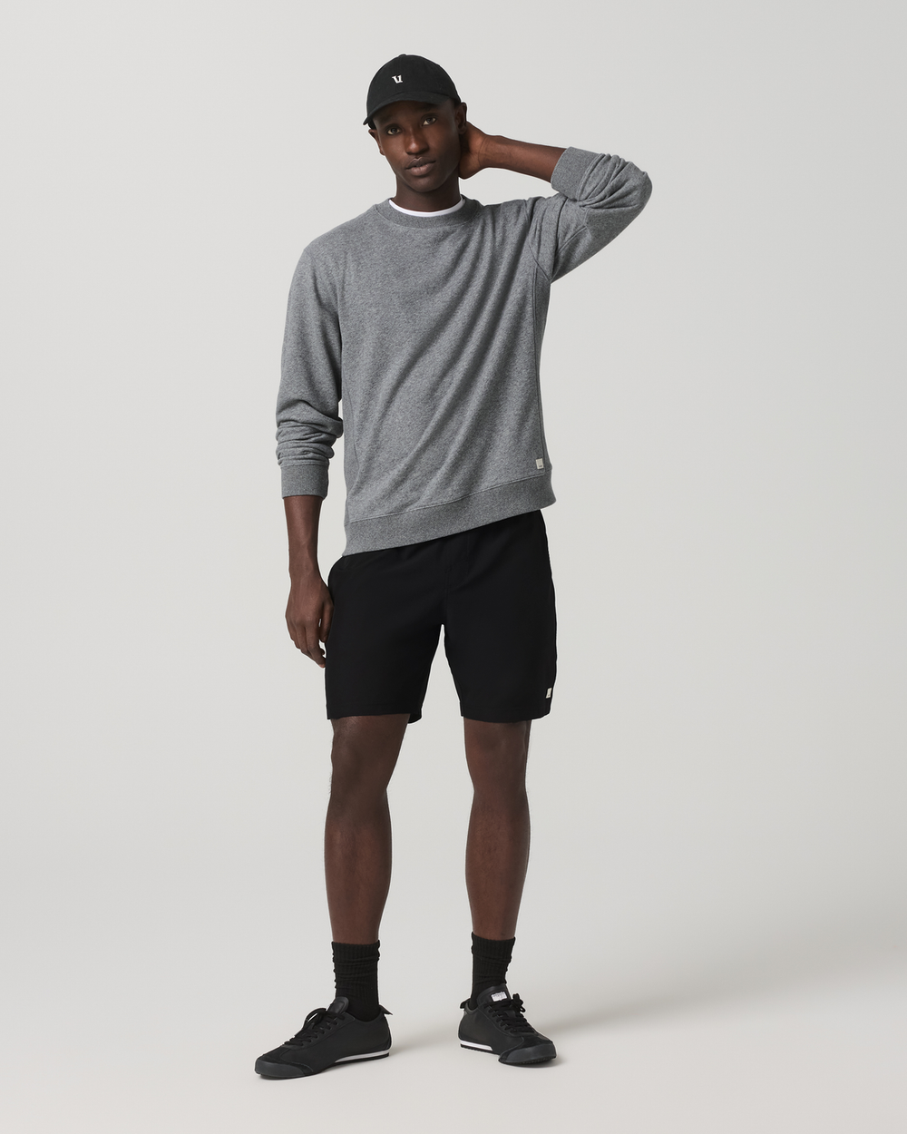 Vuori Cypress Vintage Crew Men's Heather Grey Fleece Pullover