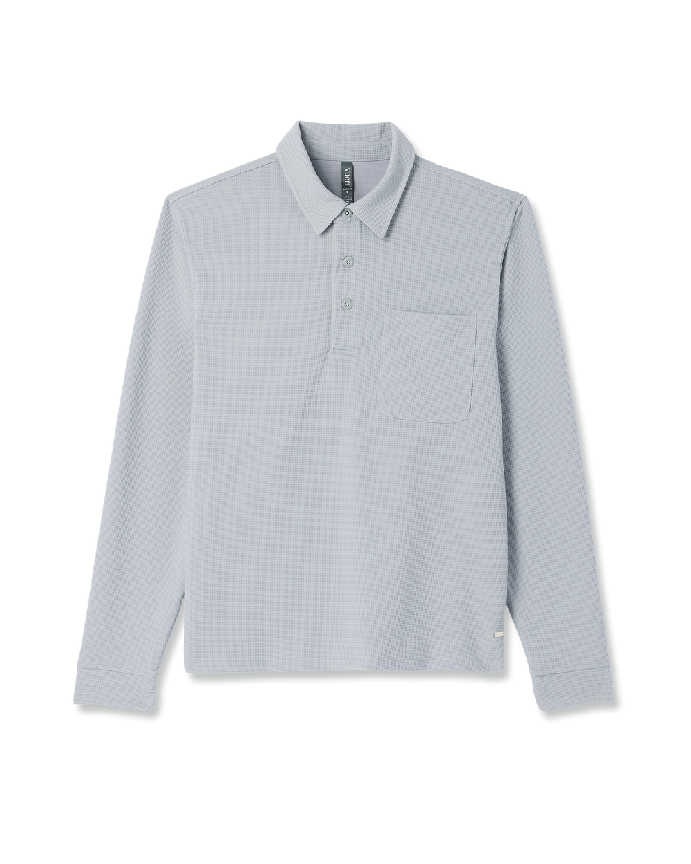 Vuori Long Sleeve Waffle Polo Men's Sea Fog Polo Shirt