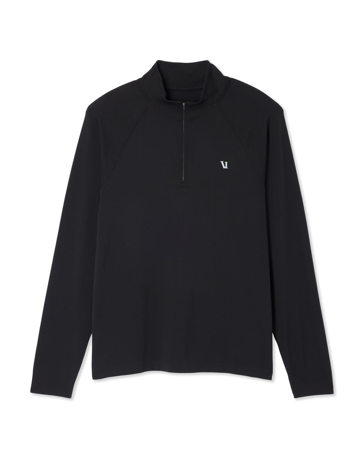 Vuori Clearview Seamless Quarter Zip Men's Black Long Sleeve