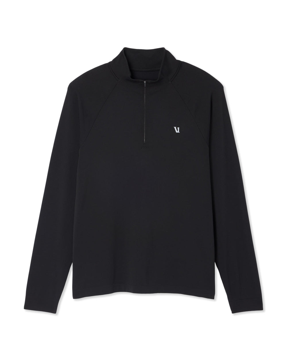 Vuori Clearview Seamless Quarter Zip Men's Black Long Sleeve