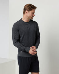 Vuori Ponto Performance Crew Charcoal Grey Crew Neck