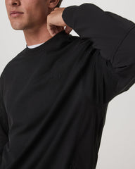 Vuori Coronado Mixed Media Crew Men's Black Heather Crewneck