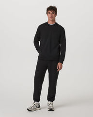 Vuori Coronado Mixed Media Crew Men's Black Heather Crewneck