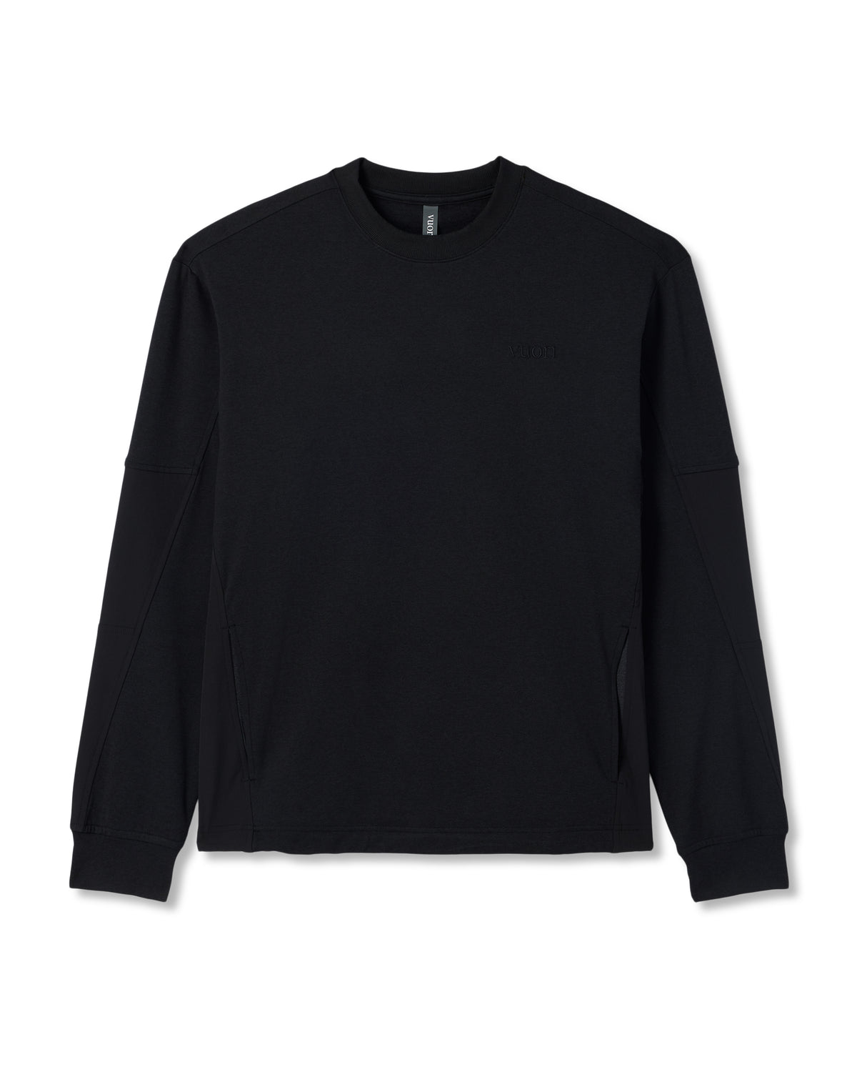 Vuori Coronado Mixed Media Crew Men's Black Heather Crewneck