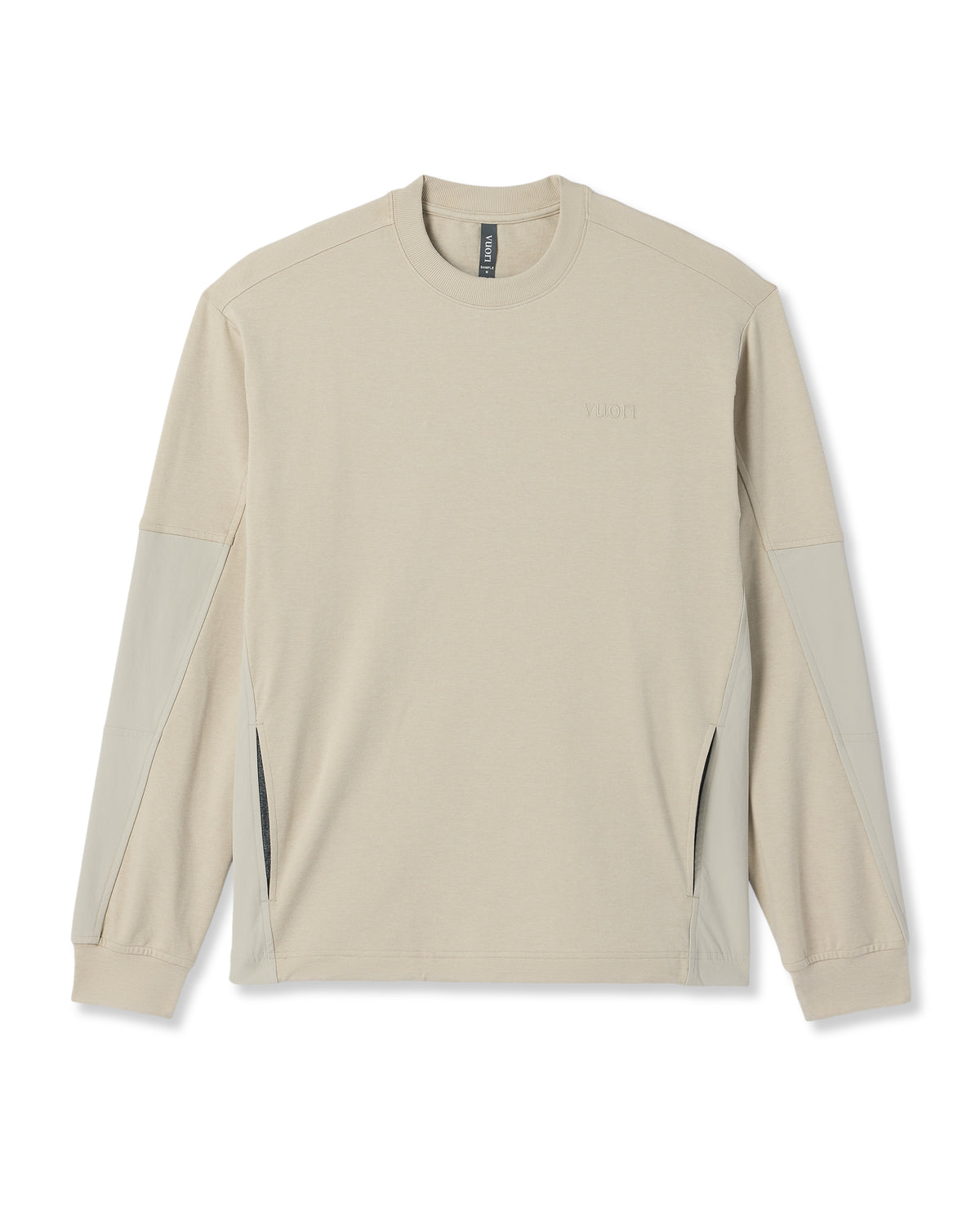 Vuori Men's Coronado Mixed Media Crew Limestone Heather