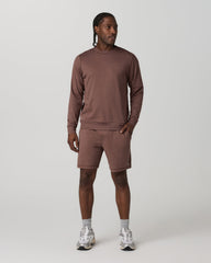 Vuori Ponto Performance Crew Men's Sable Heather Crew Neck