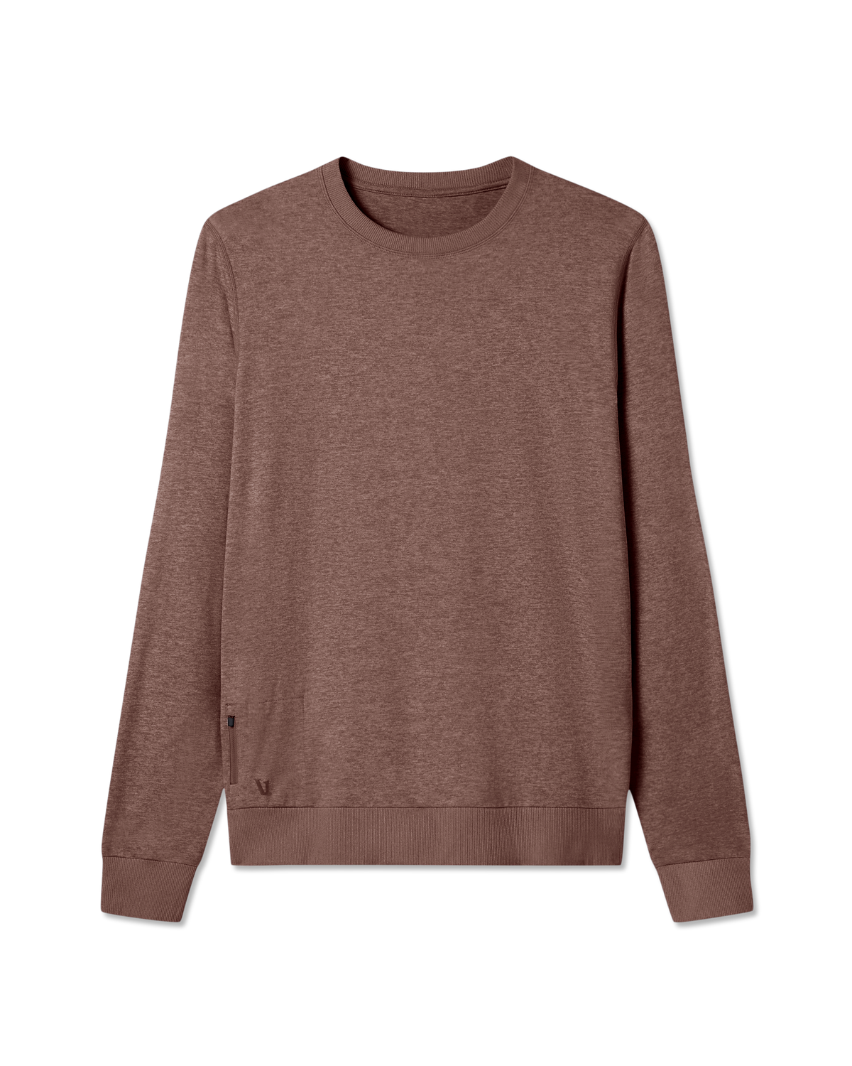 Vuori Ponto Performance Crew Men's Sable Heather Crew Neck