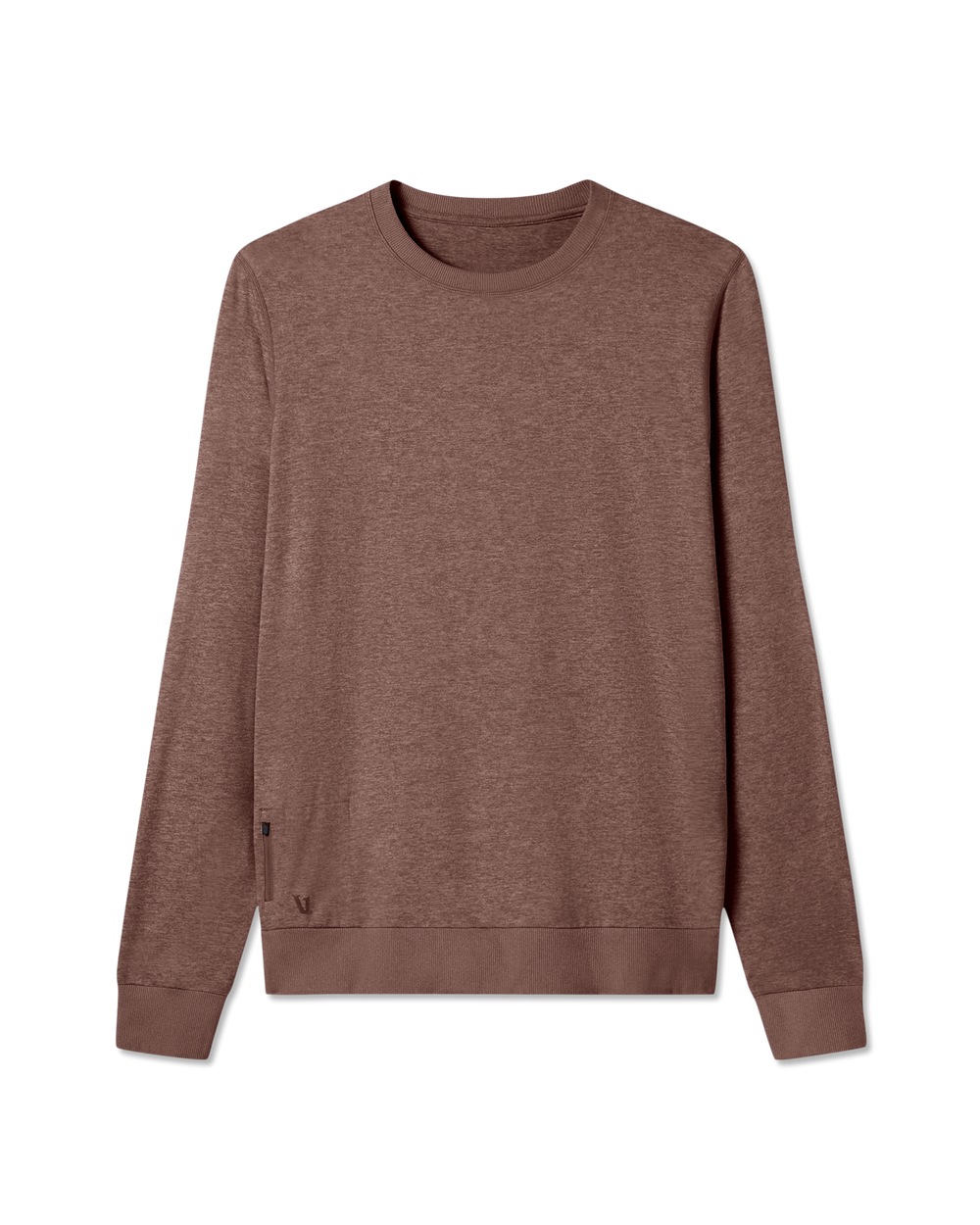 Vuori Ponto Performance Crew Men's Sable Heather Crew Neck