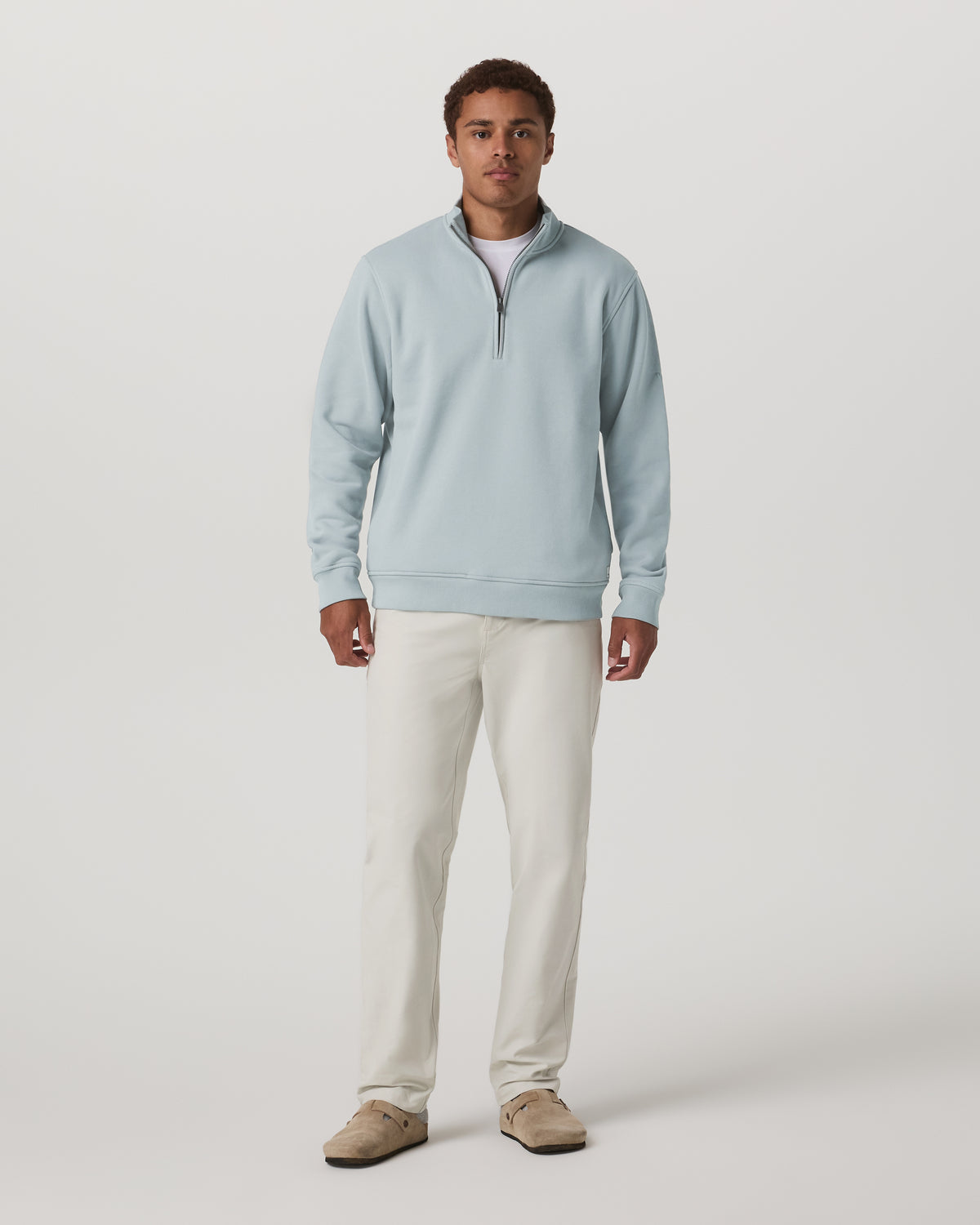Vuori Seaside 1/2 Zip Classic Men's Blue Haze Pullover