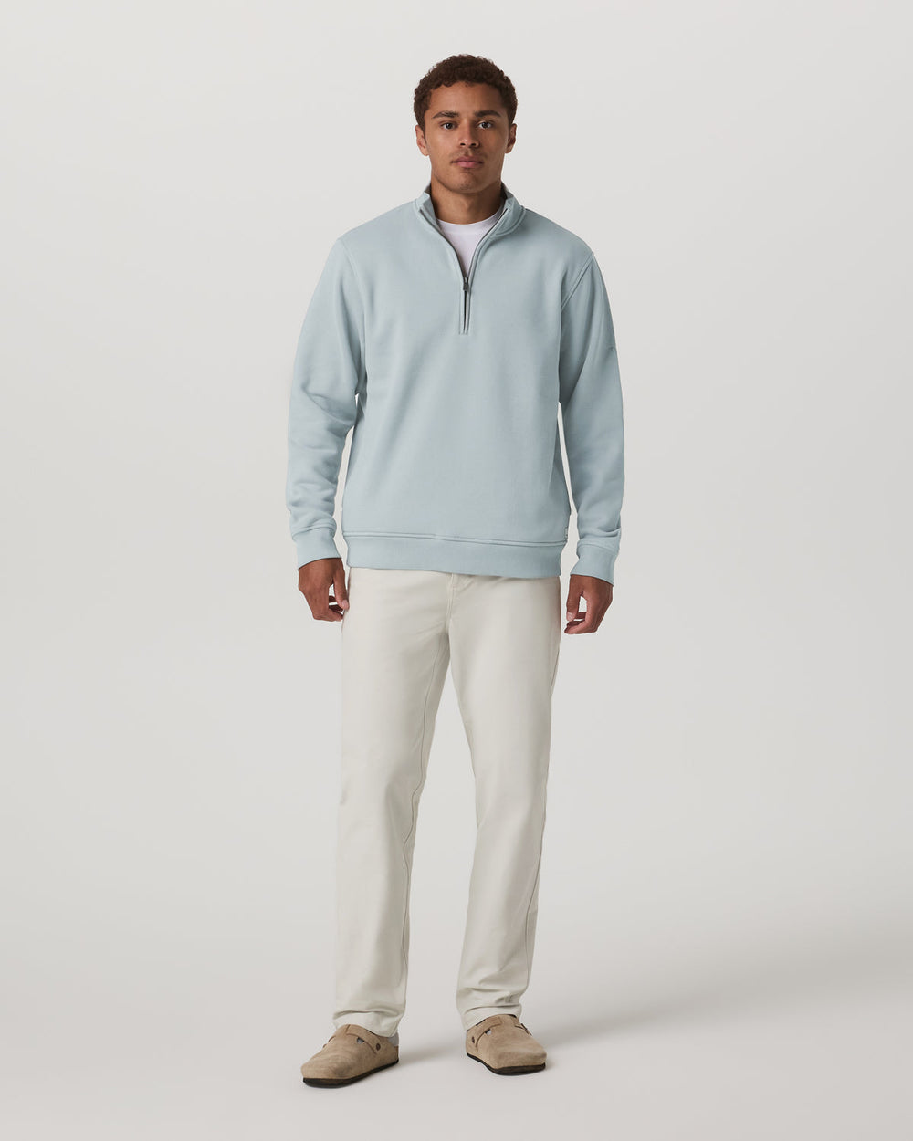 Vuori Seaside 1/2 Zip Classic Men's Blue Haze Pullover