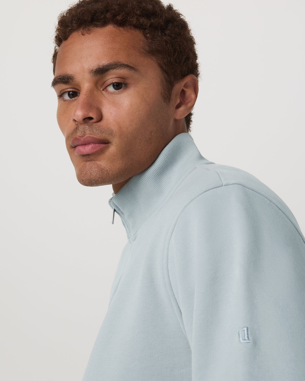 Vuori Seaside 1/2 Zip Classic Men's Blue Haze Pullover