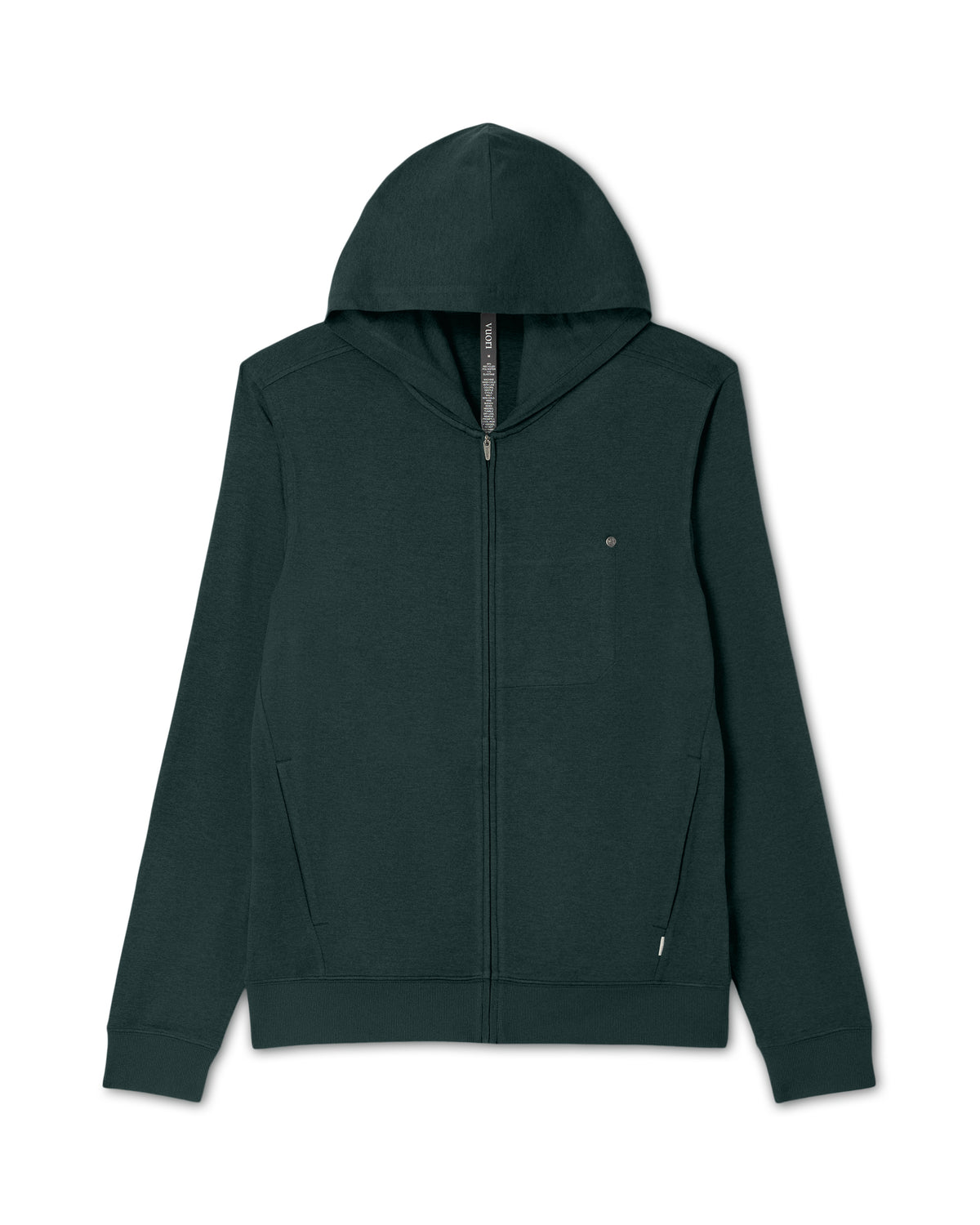 Vuori Ponto Full Zip Hoodie Men's Spruce Heather Hoodie