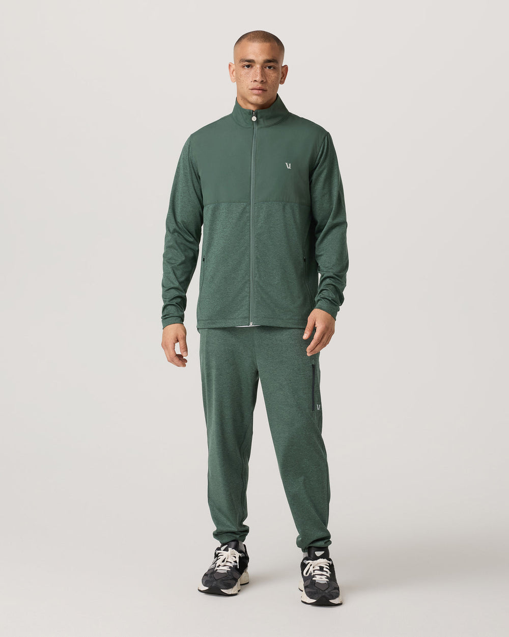 Vuori Men's Sunday Element Track Jacket Agate Green Heather