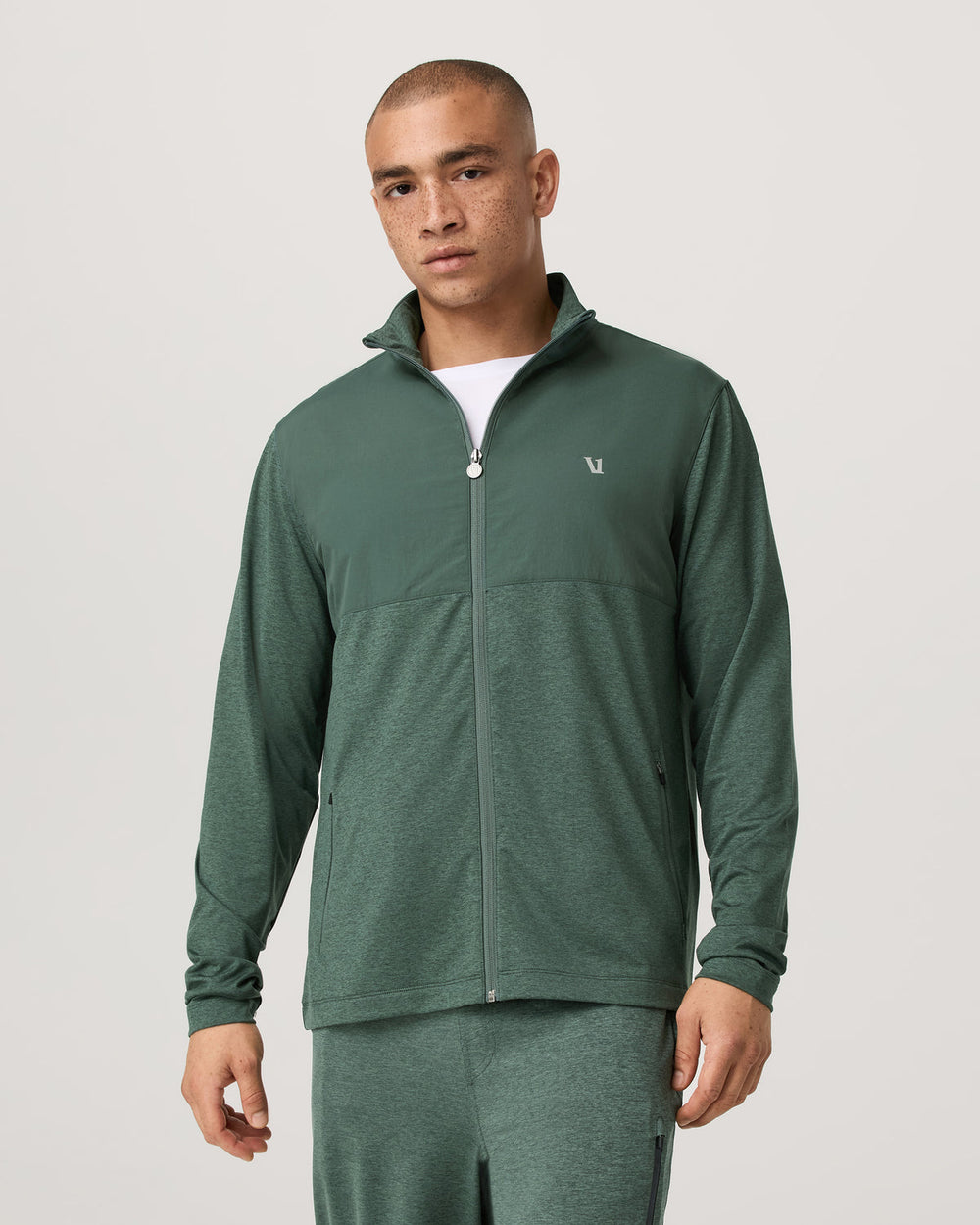 Vuori Men's Sunday Element Track Jacket Agate Green Heather