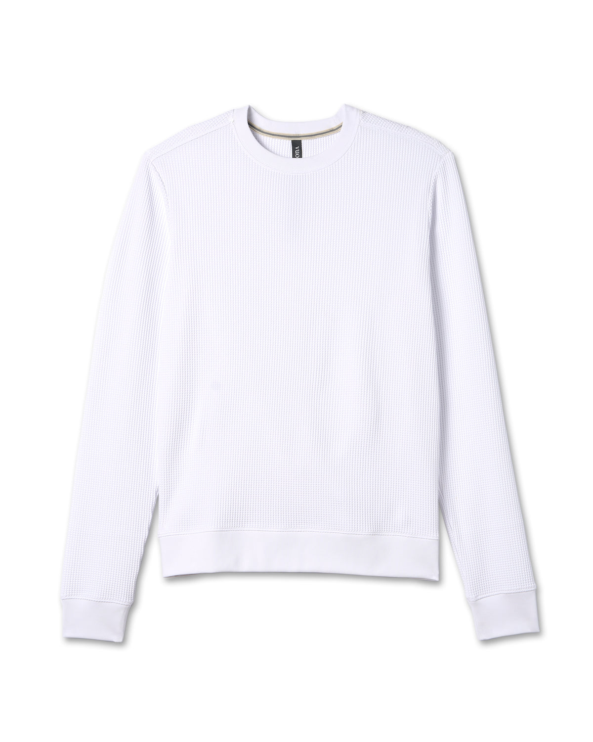 Vuori Jamestown Crew Men's White Waffle Crewneck