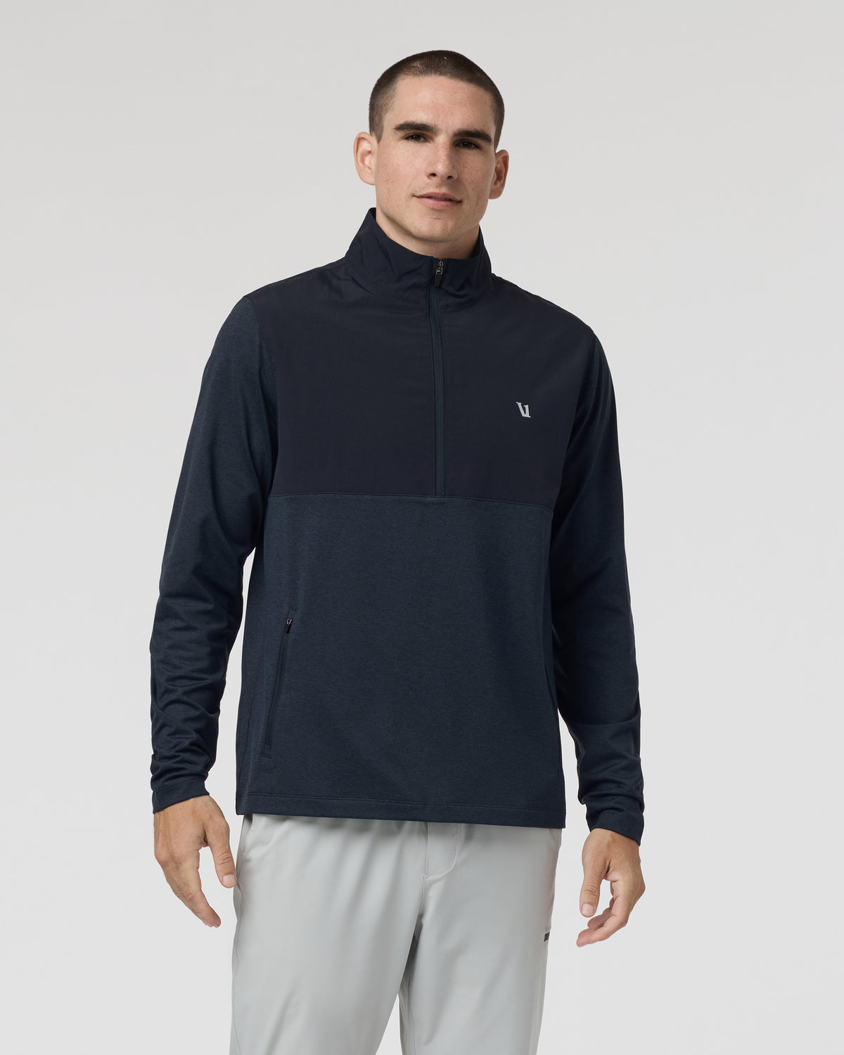 Vuori Sunday Element Half Zip Ink Heather