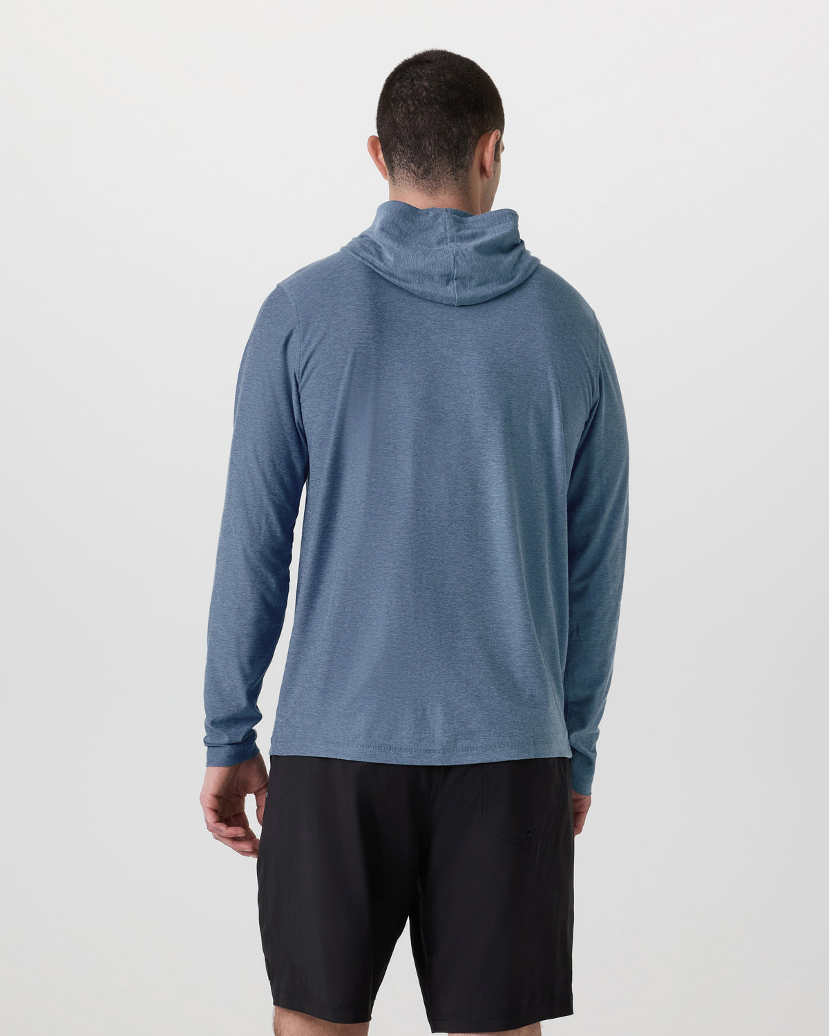 Vuori Strato Tech Hoodie Men's Pool Blue Workout Hoodie